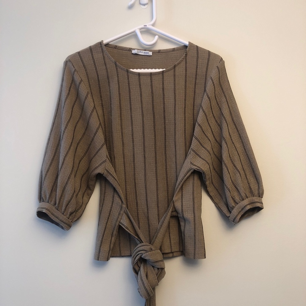 Zara Trafaluc Blouse with Sash, Size S